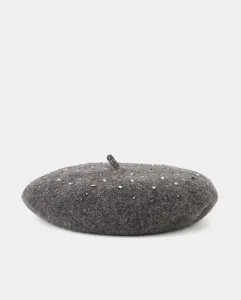 Берет из пайеток Tintoretto, светло-серый