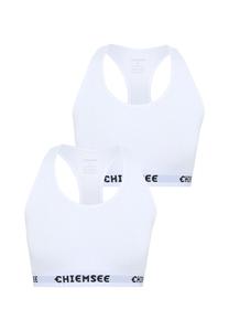 Топ-бюстье в упаковке из двух штук с надписью на этикетке CHIEMSEE, цвет 1010 White/white