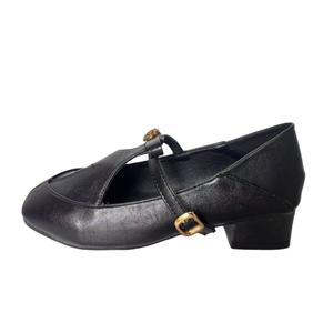 Туфли Мэри Джейн на массивном каблуке для женщин WUJI, Black