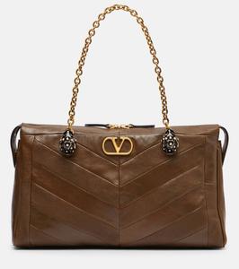 Сумка-тоут Panthea Medium из кожи Valentino Garavani, Tundra