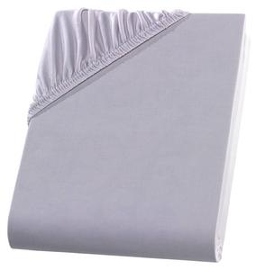 Простыня на резинке Hometex Premium Textiles Mikrofaser 140-160x200, серебро - ширина: 160 см