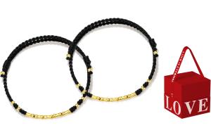 Плетеный браслет из ниток Jodie&Kevin унисекс Jodie＆Kevin, черный