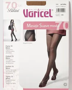 Женские трусики бикини Varicel плотностью 70 ден для медицинского отдыха, цвет Natural