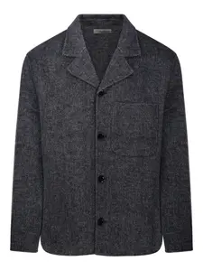 Пиджак с елочным узором Officine Generale, серый