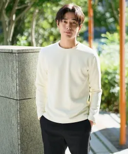 Жаккардовая футболка с круглым вырезом и плетеным узором Avv, цвет Ivory