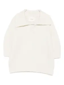 Джемпер с широким воротником и V-образным вырезом Lisa Yang, нейтральный