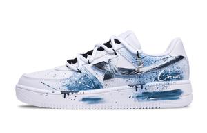 XTEP Кроссовки Air Force One Original Power Planet с низким верхом, устойчивые к скольжению, мужские, сине-белые