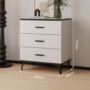 Yu Senyi Комод 60х40х71 см для спальни и гостиной из массива дерева, 5 ящиков, черная кромка, для сборки