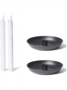 Novaliv Набор из двух металлических подсвечников Novaliv диаметром 18 см, черного цвета