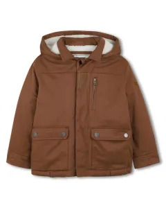 Детская парка коричневого цвета из хлопка Zadig & Voltaire
