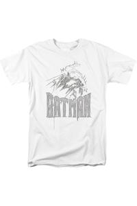 Футболка с коротким рукавом для взрослых с рисунком рыцаря Бэтмена Gildan, белый