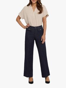 Джинсы Teresa с широкими штанинами, клапанами на пуговицах и центральными швами на ногах NYDJ, Magical