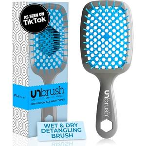 Расческа для распутывания волос Heat Unbrush Wet & Dry с вентиляцией, светло-голубая/серая Fhi