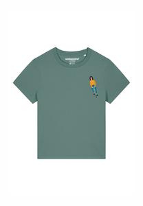 Футболка с принтом AUF FAHRRAD watapparel, темно-зеленый