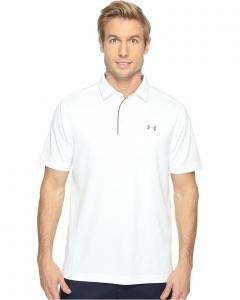Поло Under Armour Golf Tech, цвет White/Graphite/Graphite