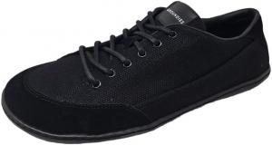 Кроссовки GROUNDIES Amsterdam Barefoot для мужчин- повседневная обувь для с широкой носочной частью, нейтральной стелькой и нескользящей подошвой с нулевым уклоном, черный