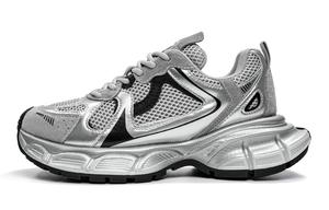 Прочные Дышащие Низкие Массивные Кроссовки Unisex EBLAN, Белый Красный (Смешанный Цвет)