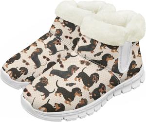 Pzuqiu Зимние ботинки для девочек и мальчиков, ботильоны для детей с теплым мехом, противоскользящие, для прогулок, белая подошва