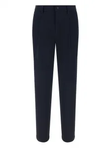 Застегивающиеся на молнию приталенные брюки из эластичной ткани Boggi Milano, синий