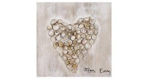 Акриловая картина ручной работы KUNSTLOFT Heart-warming, коричневый