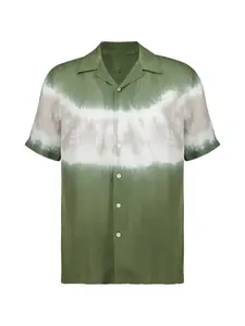 Льняная рубашка прямого кроя 120% Lino, зеленый