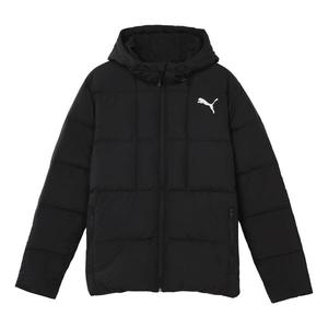 Куртка essentials down jacket 'black white' Puma, черный