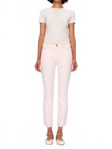 Прямые джинсы средней посадки Mara Mid Rise Instasculpt с зауженным низом в цвете примроуз пинк DL1961 - Women's, розовый