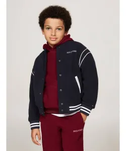 Флисовая куртка-бомбер Oversize fit Tommy Hilfiger, синий