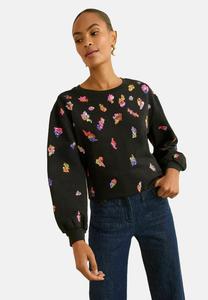 Толстовка Love & Roses Sweatshirt, Black And Multicoloured Sequin/Mottled Black