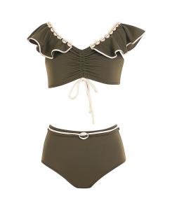 Детский купальный комплект Lale для девочек - малышки, подростки NESSI BYRD, зеленый