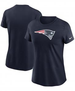 Женская темно-синяя футболка с логотипом New England Patriots Essential Nike, темно-синий