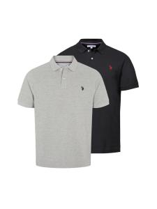 Рубашка на пуговицах классического кроя U.S. POLO ASSN. Alfred, Mottled Grey/Black