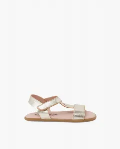 Детские сандалии босиком с металлизированными ремешками на подъеме Pisamonas, золотой