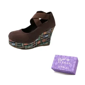 Alxnan Мэри Джейн туфли женские черные/темно-коричневые - темно-коричневые, цвет Dark Brown