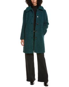 Пальто-тедди Сэма Эдельмана Sam Edelman, зеленый