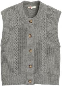 Вязаный жилет LEVI'S , серый