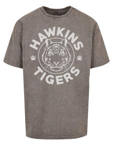 Рубашка F4NT4STIC Stranger Things Hawkins Grey Tiger Netflix TV Series, цвет Grey/Stone