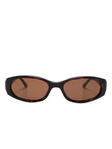 Солнцезащитные очки в овальной оправе Chimi, коричневый