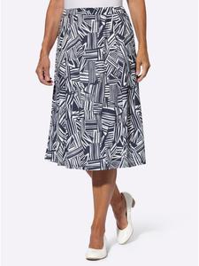 Юбка с принтом темно-синего и экрю цвета WITT WEIDEN