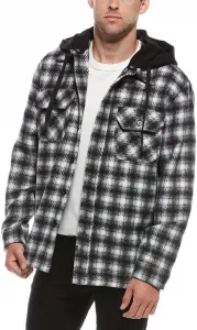[BLANKNYC] Мужская клетчатая рубашка-куртка с капюшоном в стиле Billingsgate, удобная и дизайнерская одежда, черно-белый