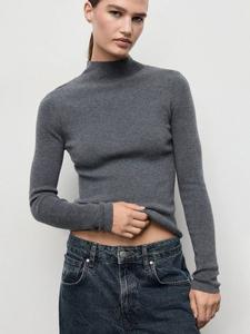 Худи Hielo с высоким воротником Mango, Medium Grey