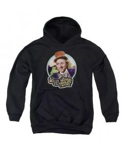 Молодежь It's Scrumdiddlyumptious Pull Over Hoodie / Толстовка с капюшоном Willy Wonka And The Chocolate Factory, черный