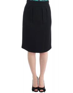 Элегантная черная шерстяная юбка-карандаш Roberto Cavalli, черный