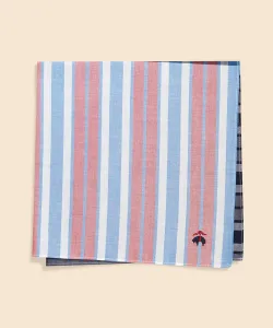 Хлопковый платок в клетку с логотипом GF