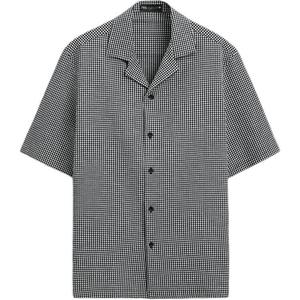 Рубашка мужская черная / белая Zara, черный/белый