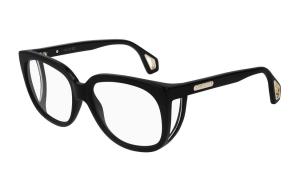 Пластиковая овальная оправа для очков женская черная GUCCI