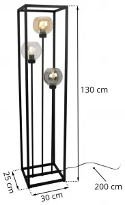 Торшер LIGHT HOME LH, черный