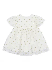 Платье с принтом Moschino Kids, белый