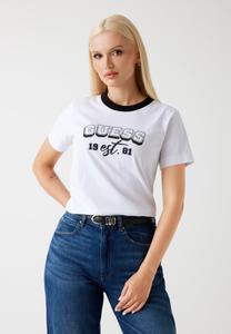 Футболка Guess LOGO STRASS, Weiß/White