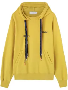 Толстовка из органического хлопка с многослойным шнурком и завязками AMBUSH, желтый